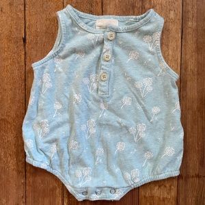 Vignette Blue Dandelions Romper Onesie